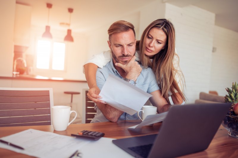 A couple looking over documents.