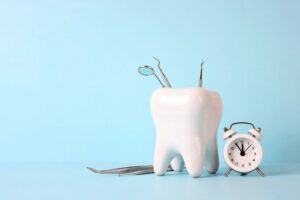 dental instruments with a clock