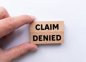 blocks that say “claim denied”